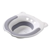 Magideal - Bañera De Asiento Plegable, Ahorro De Espacio Sobre El Inodoro Para Asiento De Inodoro, Bañera De Inodoro De Bidé De Lavabo De Asiento De Cadera Para , Gris