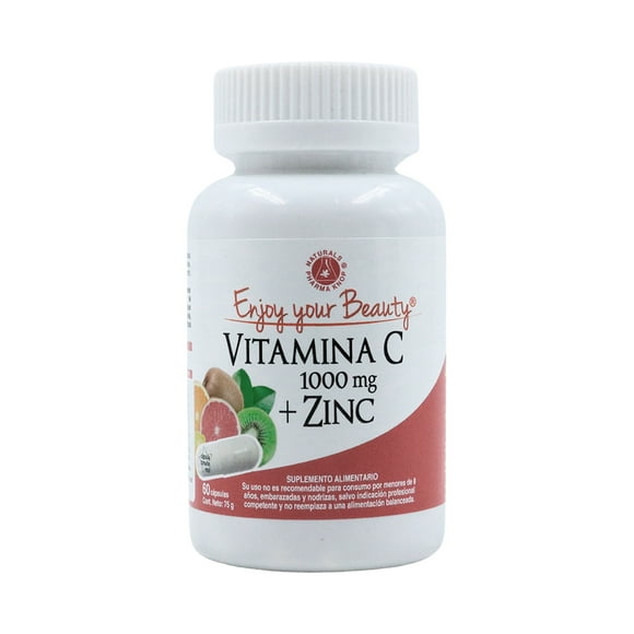 Vitamina C 1000 mg + Zinc 15 mg x60 cápsulas