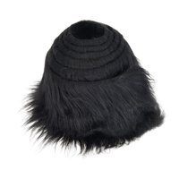 Magideal - Telas Sintéticas, Tela Artificial, Juguete De Peluche, Cintas Suaves Hechas A Mano, Cortes , Costura Para , Barba, Pelo, De Navidad , Negro