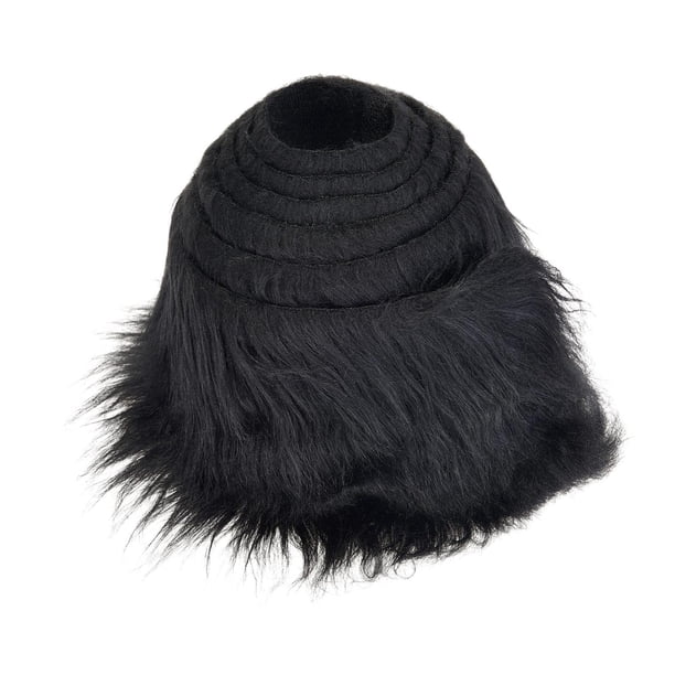 Telas sintéticas, tela Artificial, juguete de peluche, cintas suaves hechas a mano, cortes , costura para , barba, pelo, de Navidad , negro