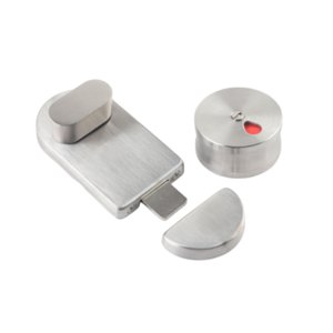 Magideal - Cerradura De Baño Con Pestillo De Seguridad, Indicador De Baño Vacío/Ocupado, Fácil De Instalar, Cerradura De Puerta Divisoria De Privacidad Para Baño