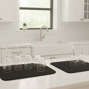 Set De 2 Tapetes De Secado Nautica Home Alta Absorción Negro