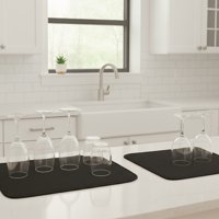 Set De 2 Tapetes De Secado Nautica Home Alta Absorción Negro