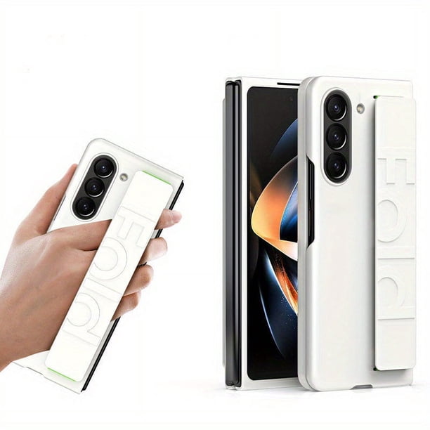 For Samsung Z Fold4 Mobile Phone Case Elastic Wrist Strap One Flap Folding Screen PC Case
