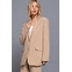 thumbnail image 4 of Blazer Fashnzfab Manga Larga Taupe, 4 of 5