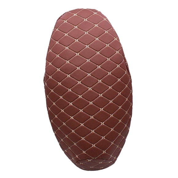 Funda protectora para cojín de asiento de motocicleta, accesorios de malla 3D impermeables elásticos, almohadilla de protección Flexible de cuero PU p , marrón L