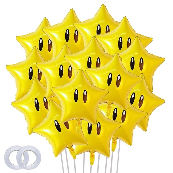 Globos de foil estrella dorada súper POFLWO de 24 piezas para decoración de fiesta