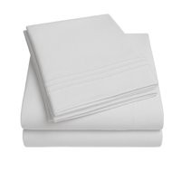 Juego De Sábanas Blanco 1800 Hilos Ultra Suave King Vincenzi