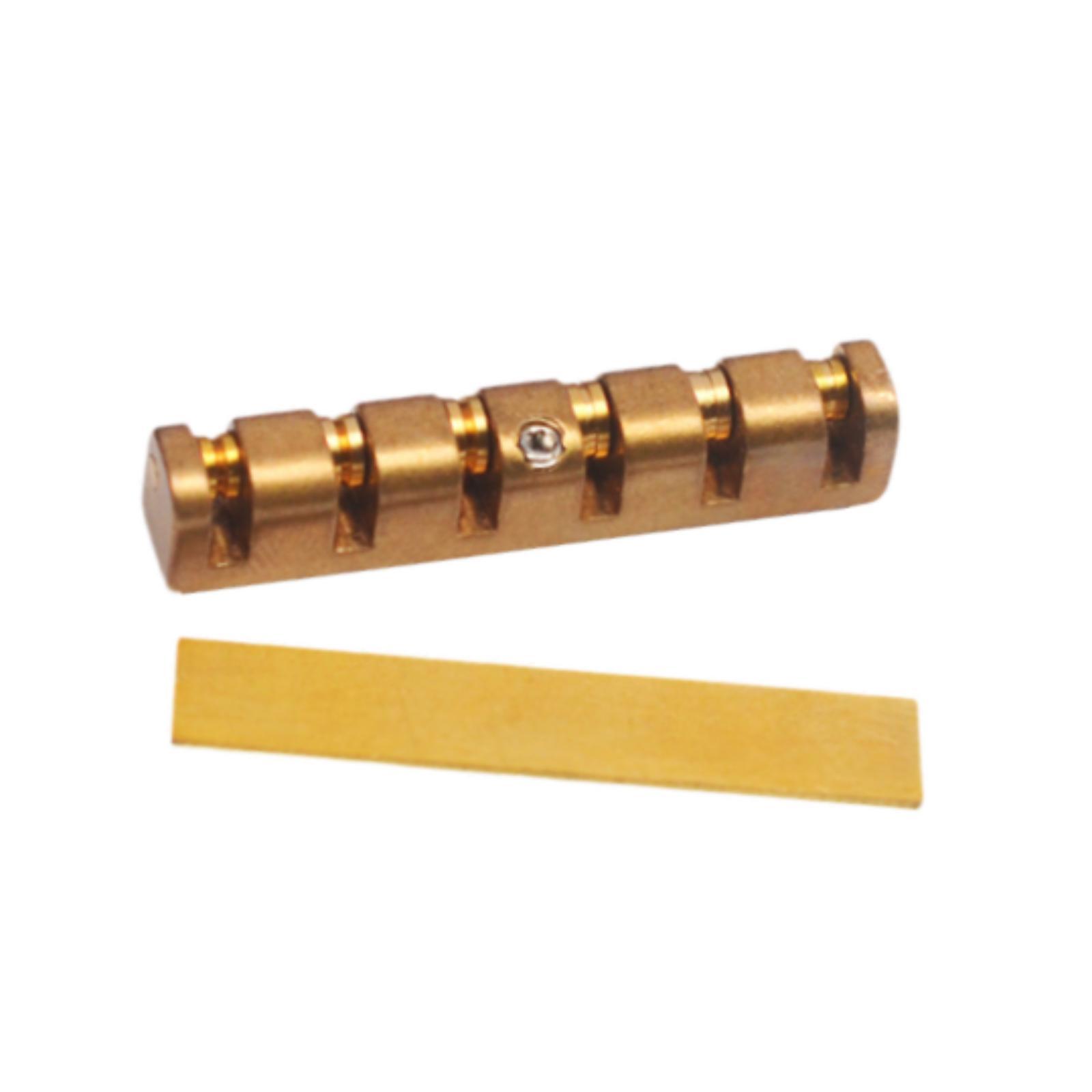 Bothyi - Cejuela De Latón Para Puente De Guitarra Piezas Fáciles De Instalar Cejuelas De Latón Ranuradas Accesorios