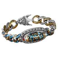 Magideal - Pulsera Mantra De Seis Caracteres, Pulsera Feng Shui, Brazalete De Buena , Joyería, Pulsera De Cuentas Giratorias Para Mujeres Y Hombres, Regalo 22Cm