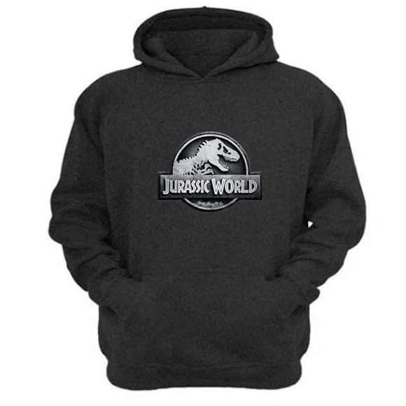 Polerón Canguro Mundo Jurásico Gris Oscuro Talla M Unisex