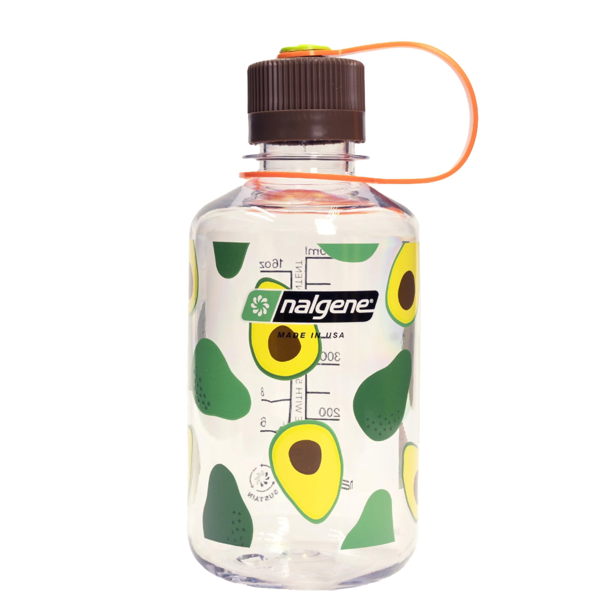 Botella De Agua Nalgene Sustain Tritan Sin Bpa, 473 Ml, Aguacate