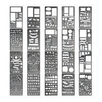 Magideal - 20X Plantillas Para Pintura Artesanal, Plantillas Con Patrones Para Colorear, Plantillas Creativas De Dibujo Mixto Para Álbum, Fabricación De Tarjetas