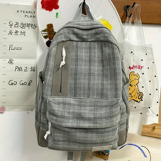 Unleash Your Style with Our Korean Version High School Student Backpack - Simple, Casual, and Fashionable for Both Genders!