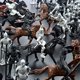 thumbnail image 2 of Toy Odowalker Knight & Horses Soldier Edad Media x42, 2 of 6