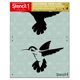 thumbnail image 2 of Plantilla Stencil1 22 × 28 cm Colibrí #2, 2 of 7