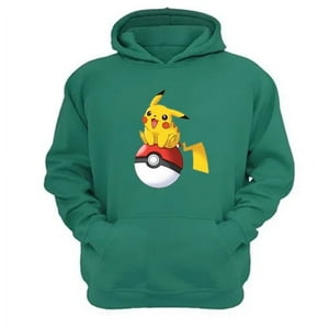 Genérico - Poleron Canguro Pokemón Verde Aguamarina Talla Xl Unisex