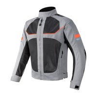 Ioensy - Chaqueta De Moto Resistente Al Agua Para Montar En Moto Hombre Mujer Verano Gris L