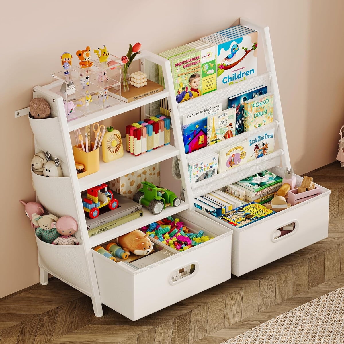 Biblioteca Infantil Homeiju 3 Niveles Organizador De Juguetes