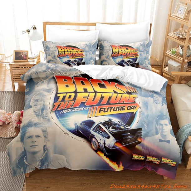 v882 Bed Sheets Back To The Future Bedding Set Single Twin Full Queen King Size Bed Set Adult Kid Bedroom Duvetcover Sets Bed Sheet Set 3-Piece Bedding Set (1 Duvet Cover + 2 Pillow Shams) Bed Sheets