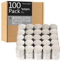 Velas Tealight Home Lights, Color Blanco, 4 Horas De Combustión, 100.200