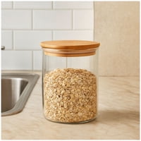 Disparo - Frasco Contenedor Hermetico 860Ml Vidrio 12Cm Redondo Con Cuchara