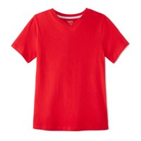 Camiseta French Toast De Manga Corta Con Cuello En V Para Niños, Roja, Talla 14