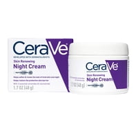 Cerave Crema De Noche Renovadora Facial Con Complejo De Péptidos Y Ácido Hialurónico Para Todo Tipo De Piel, 50 Ml