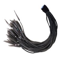 Ioensy - Casco De Motocicleta Trenzas Cola De Caballo 55Cm-60Cm Punk Apto Para Bicicleta Mujer Hombre