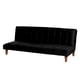 thumbnail image 2 of Futon Turin Tela Velvet Negro, 2 of 3