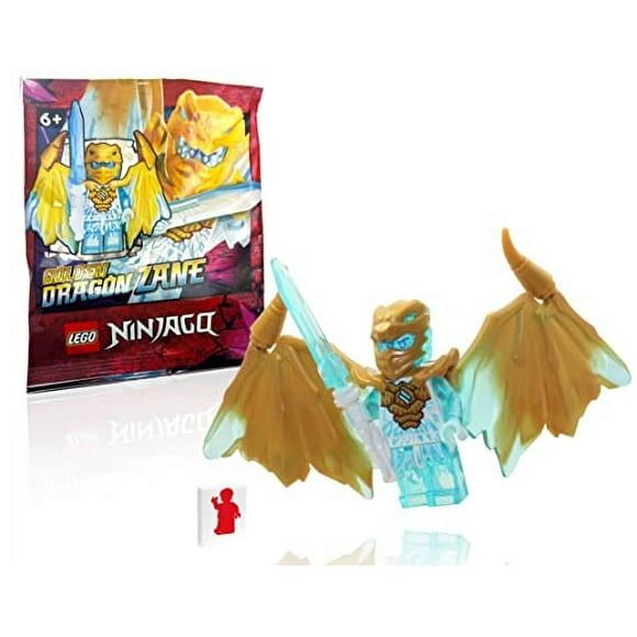 Minifigura cristalizada LEGO NINJAGO: Zane (dragón dorado) c