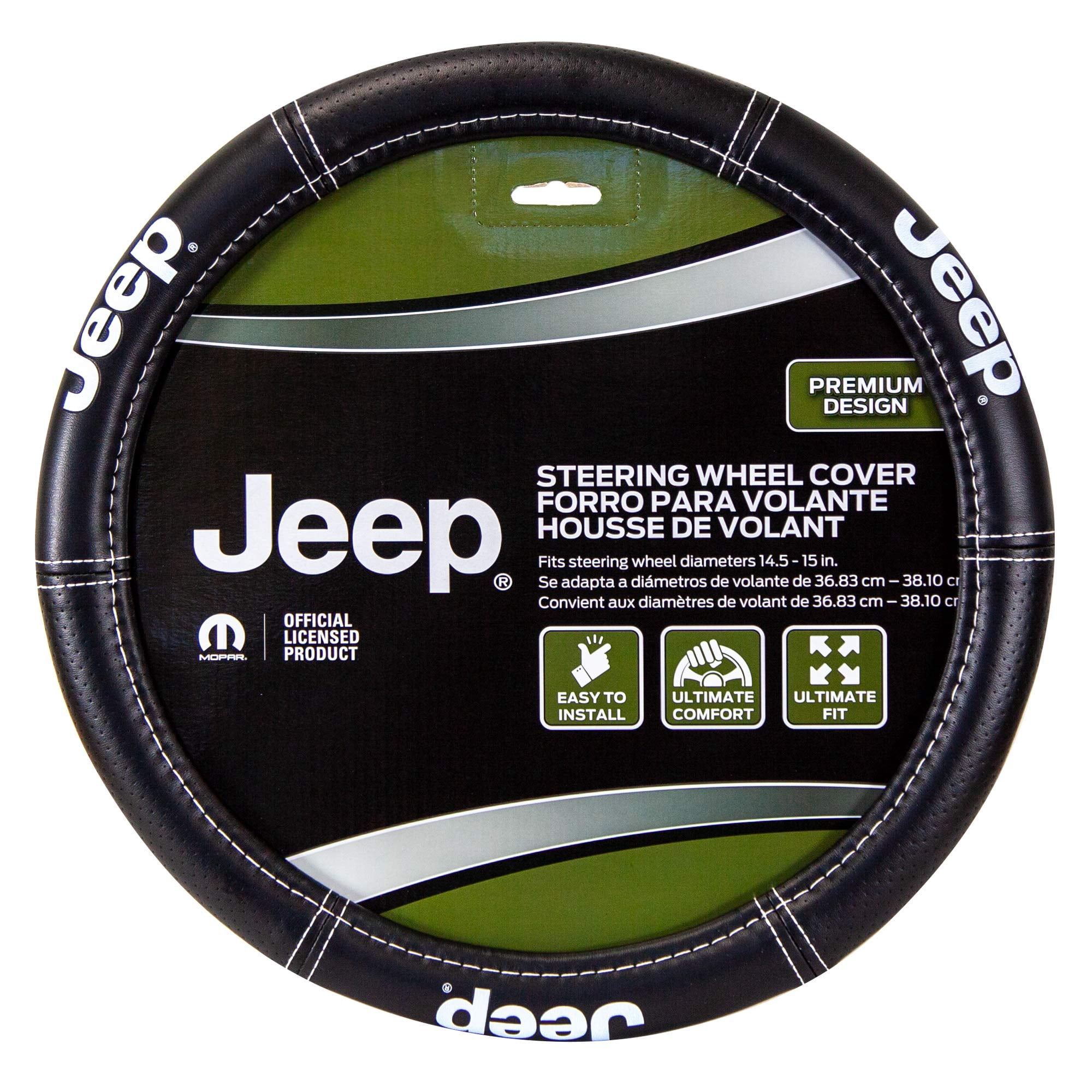 Funda De Volante Plasticolor Jeep Deluxe Black
