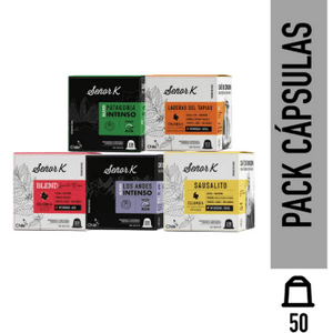 Pack 50 Cápsulas Café Espresso Favoritos Café Señor K