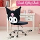 thumbnail image 4 of Vanity Chair Impressions Vanity Kuromi, giratoria sin brazos, negra, 4 of 9
