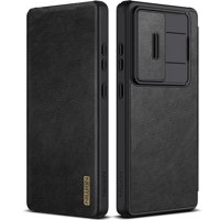 Funda De Piel Negra Nillkin Para Galaxy S25 Ultra De 6.9 Pulgadas