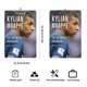 thumbnail image 2 of Kylian Mbappé Portapapeles de acrílico A4, tamaño carta estándar, carpeta con clip 12.5" x 8.5" para estudiantes, profesores y oficina, 2 of 6