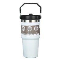 Genérico - Mug Termo Inoxidable 600Ml Blanco Portátil Antifugas