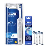 Oral B - Pack Cepillo Dental Eléctrico Vitality+Rept Clean 4Ud