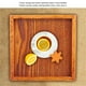thumbnail image 2 of Bandeja cuadrada portátil pequeña de madera maciza para servir té, café, aperitivos y comidas (18 x 18 x 2), 2 of 8