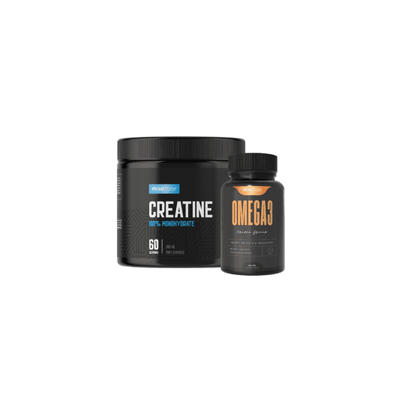 Pack Creatina monohidrato 300g + Omega 3 Primetech
