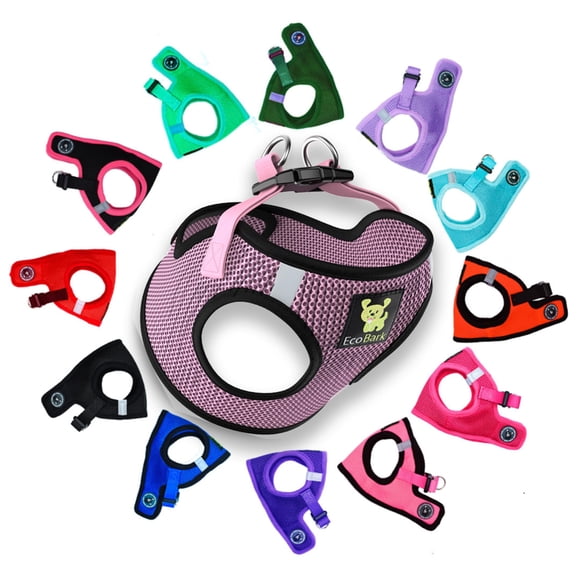 Arnés para perros EcoBark Step-in, color rosa lila, para perros pequeños, XXS y XS