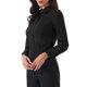 thumbnail image 4 of INSPIRE CHIC Camisa de Trabajo para Mujer con Botones, Cuello con Solapa, Manga Larga, Talla M, Negro, 4 of 6