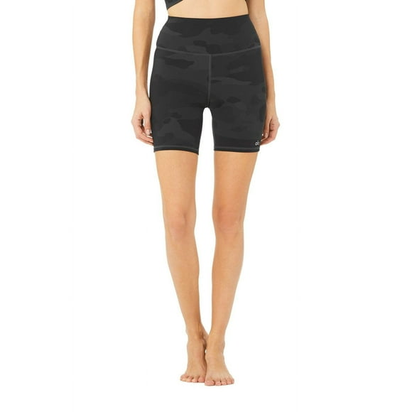 Pantalones Cortos High Waist Vapor Para Mujer Camuflaje Negro
