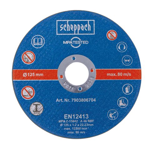 Set De Discos De Corte Premium | 5""| 12 Unidades - Metal | - Scheppach