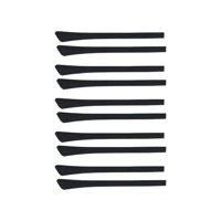 Ioensy - 10 Piezas De Puntas De Extremo De Templo De Silicona Cubierta Suave Cojín Cómodo Negro