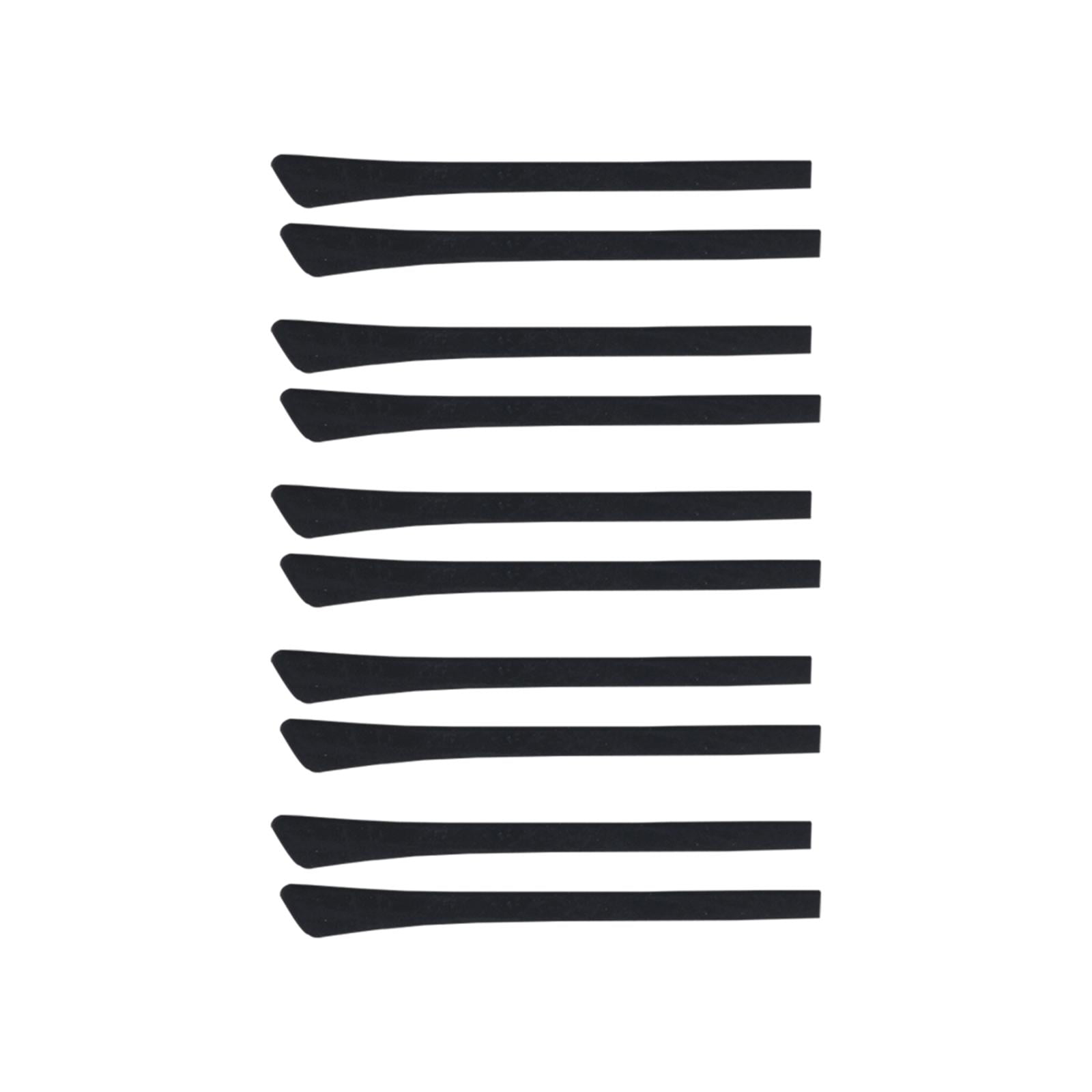 Ioensy - 10 Piezas De Puntas De Extremo De Templo De Silicona Cubierta Suave Cojín Cómodo Negro