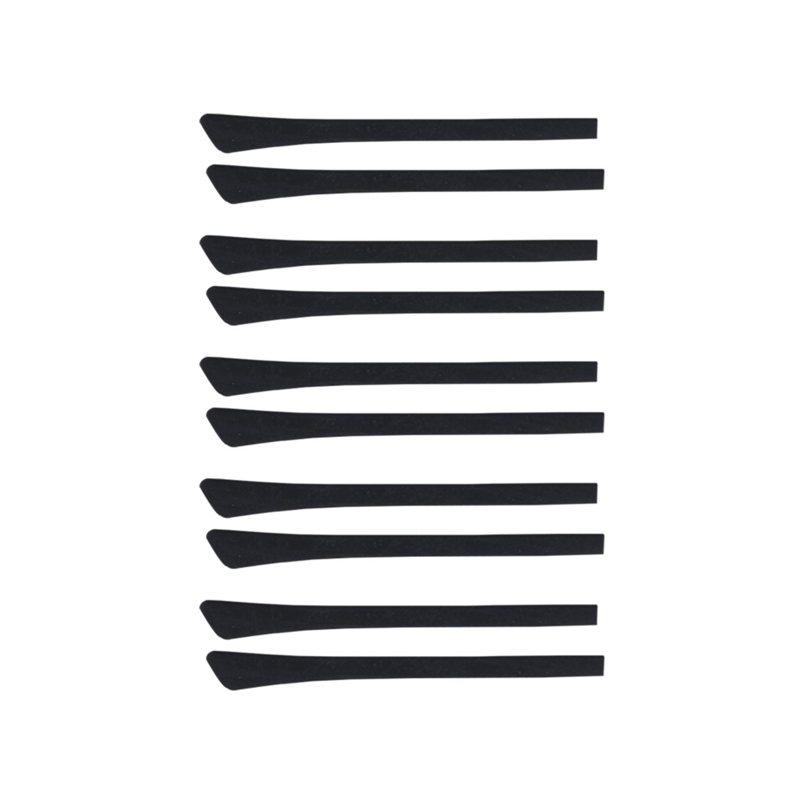Ioensy - 10 Piezas De Puntas De Extremo De Templo De Silicona Cubierta Suave Cojín Cómodo Negro