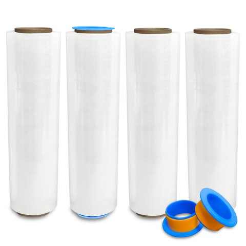 Película Elástica De Plástico Lifetime Supplies, 4 Rollos De 18 Cm X 457 M