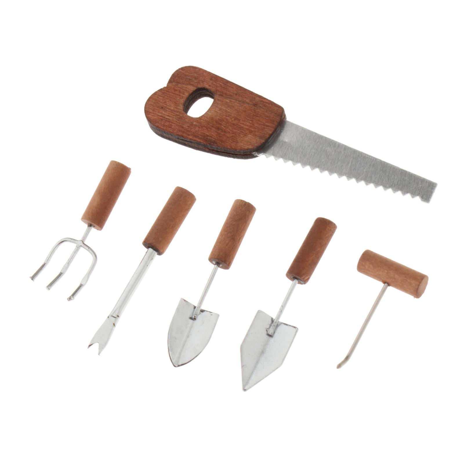 Bothyi - Herramientas De Jardinería En Miniatura Para Niños, Juguetes De Limpieza, Herramientas De Jardín En Miniatura, 6 Piezas