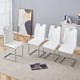 thumbnail image 1 of Modern Dining Chairs with Faux Leather Padded Seat Dining Living Room Chairs Upholstered Chair with Chrome Metal Legs Design for Kitchen, Living, Bedroom, Dining Room Side Chairs Set of 4, 1 of 3